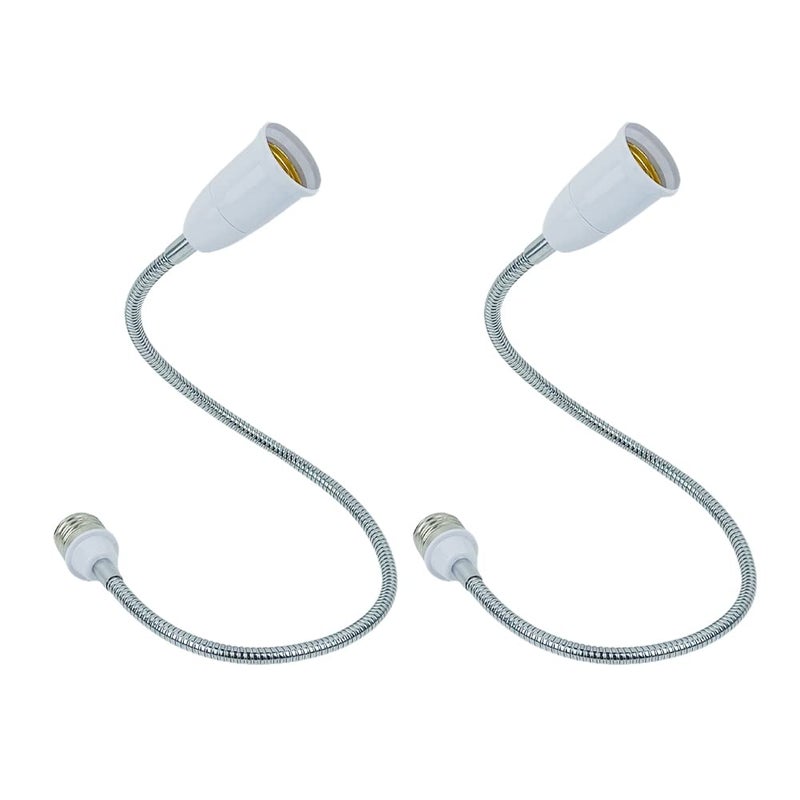 Superdream E27 to E27 Light Lamp Bulb Flexible Gooseneck Extension Adaptor Converter (19in 2Pack) - Image 1
